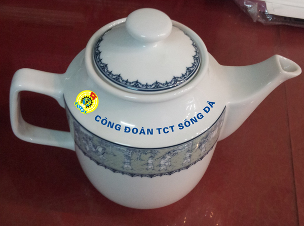 Bộ trà in logo quảng cáo Cty Sông Đà